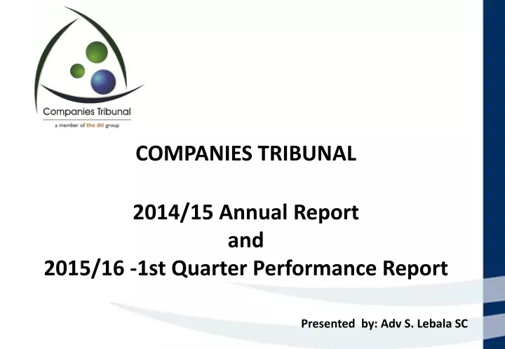 companies tribunal 2014 15 annual report and 2015