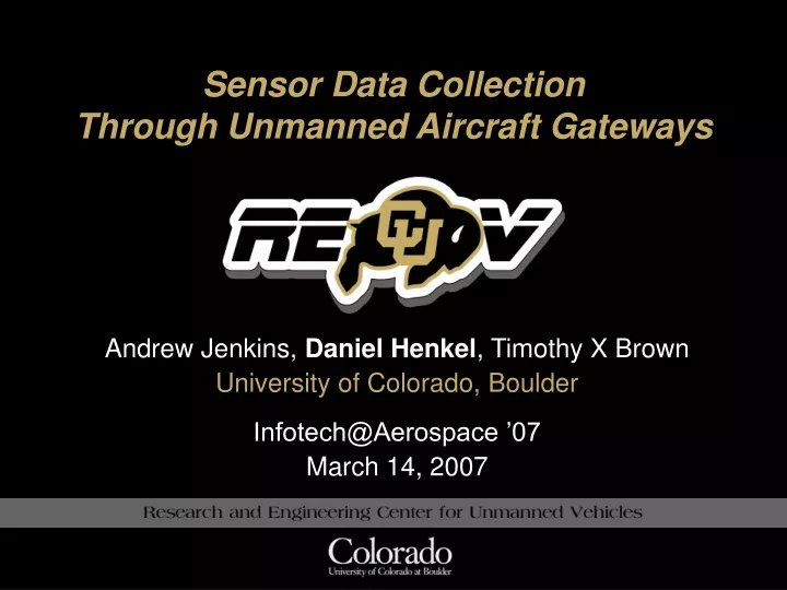 sensor data collection through unmanned aircraft gateways