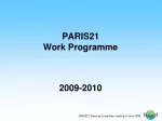PARIS21 Work Programme 2009-2010 - slide 1