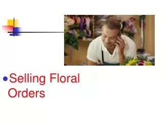 Selling Floral Orders