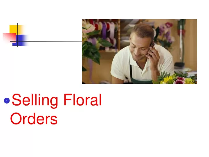 selling floral orders
