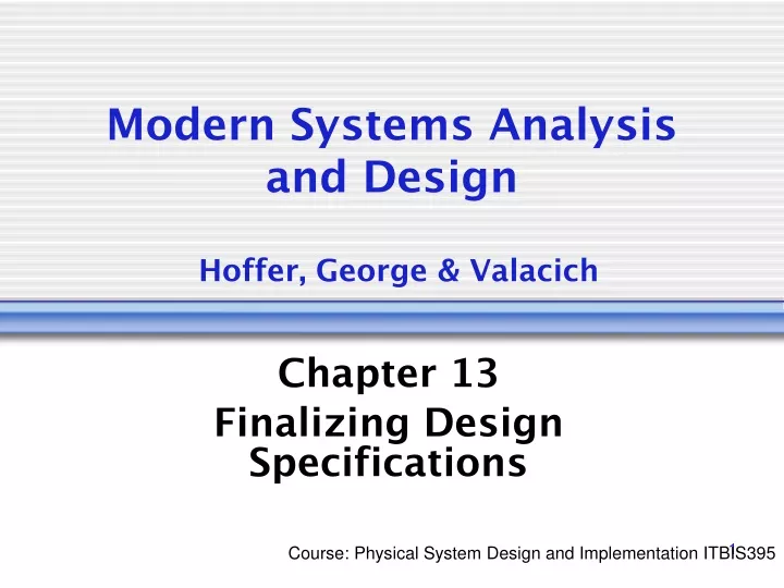 modern systems analysis and design hoffer george valacich