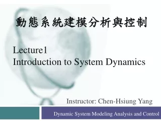 Instructor: Chen-Hsiung Yang
