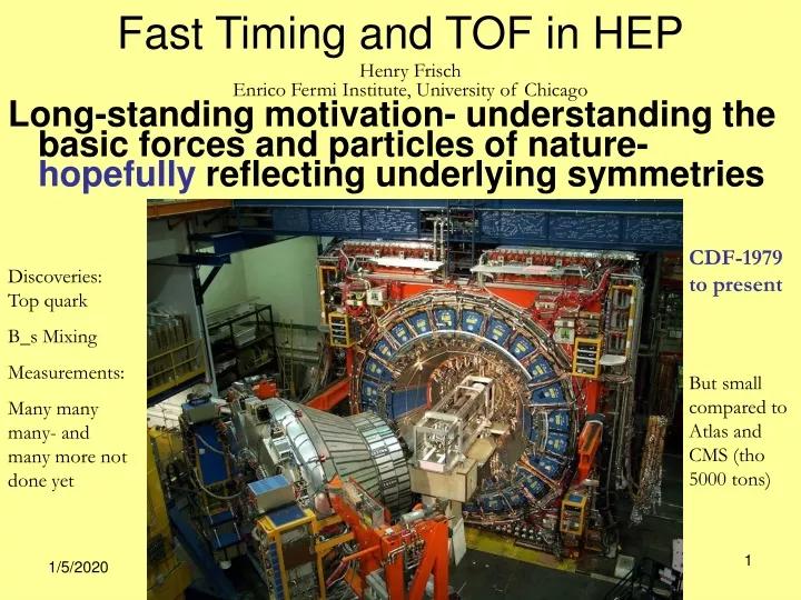 fast timing and tof in hep