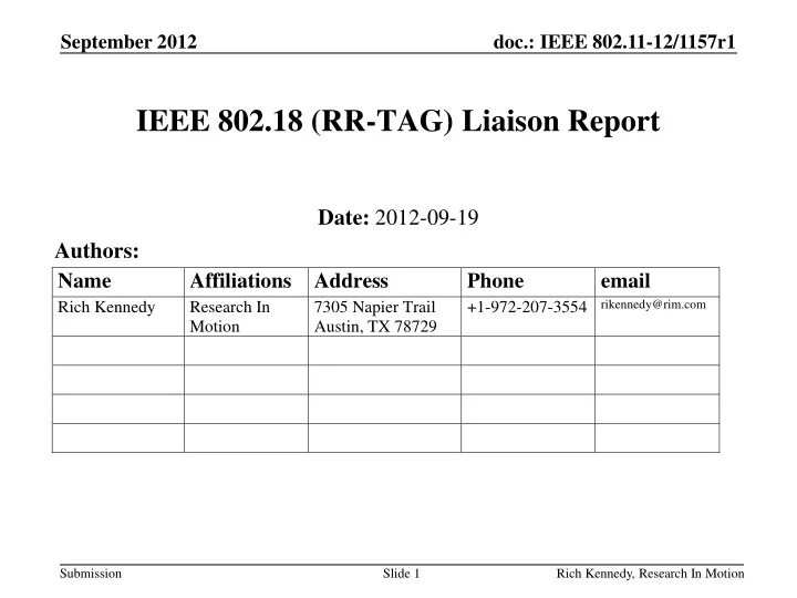ieee 802 18 rr tag liaison report