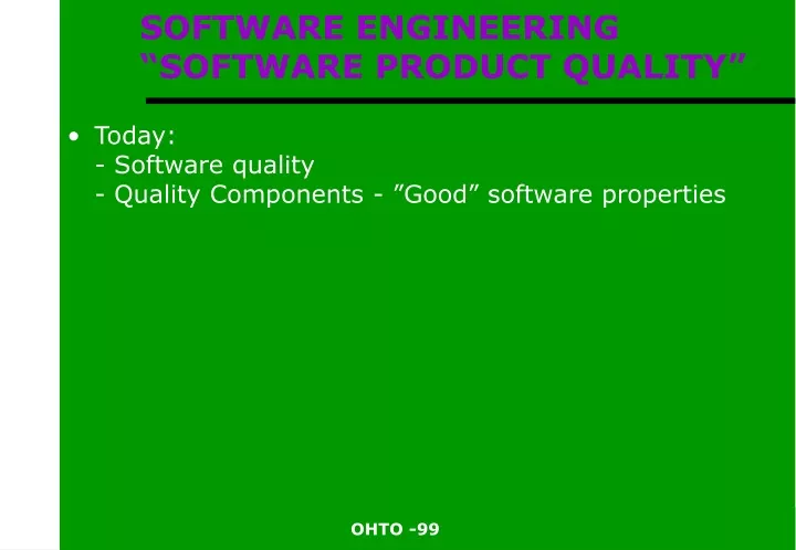 software engineering software product quality