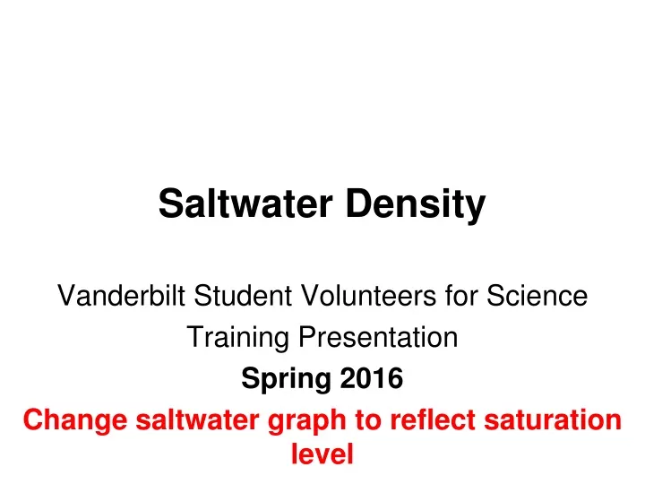 saltwater density