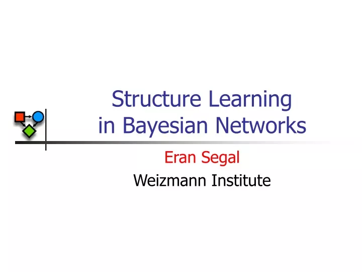 structure learning in bayesian networks