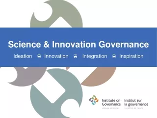 Science &amp; Innovation Governance