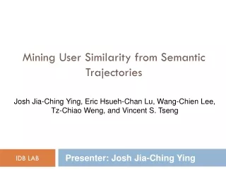 Mining User Similarity from Semantic Trajectories