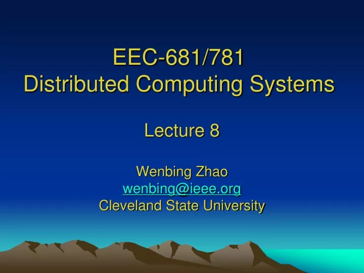 eec 681 781 distributed computing systems