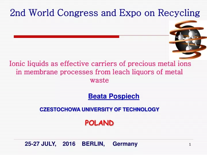 2nd world congress and expo on recycling