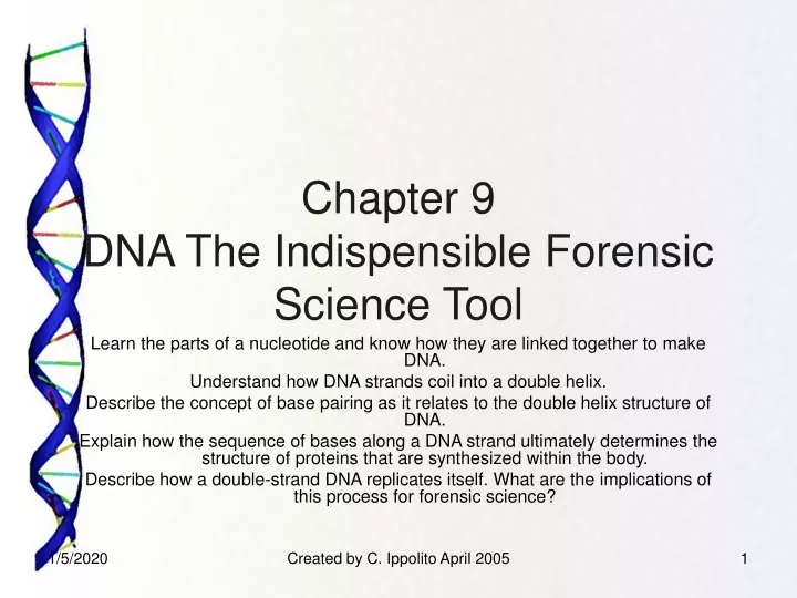 chapter 9 dna the indispensible forensic science tool