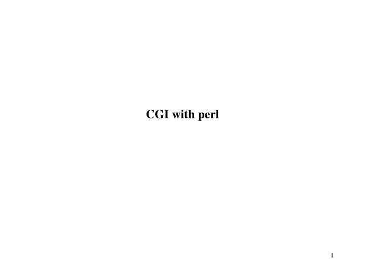 cgi with perl