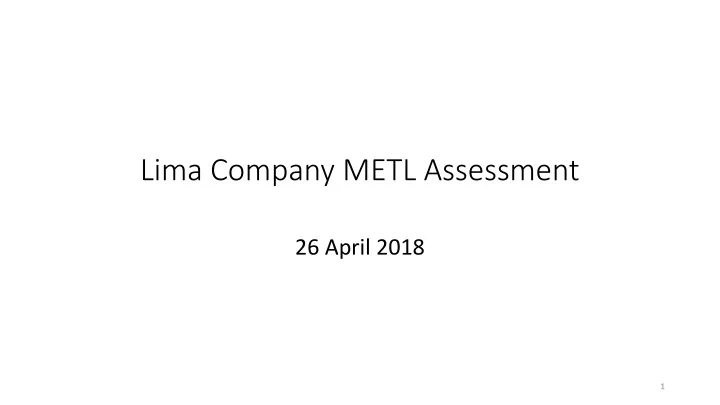 lima company metl assessment