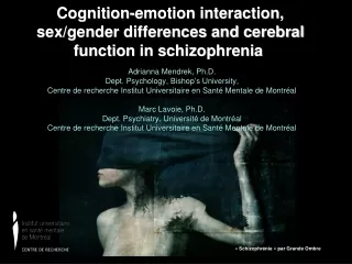 Cognition-emotion interaction, sex/gender differences and cerebral function in schizophrenia