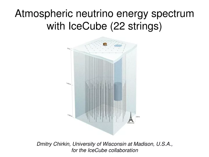 atmospheric neutrino energy spectrum with icecube 22 strings
