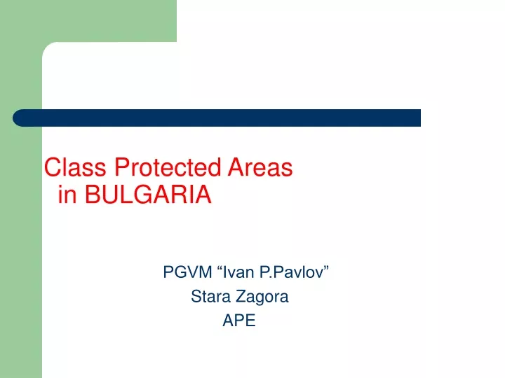 class protected areas in bulgaria