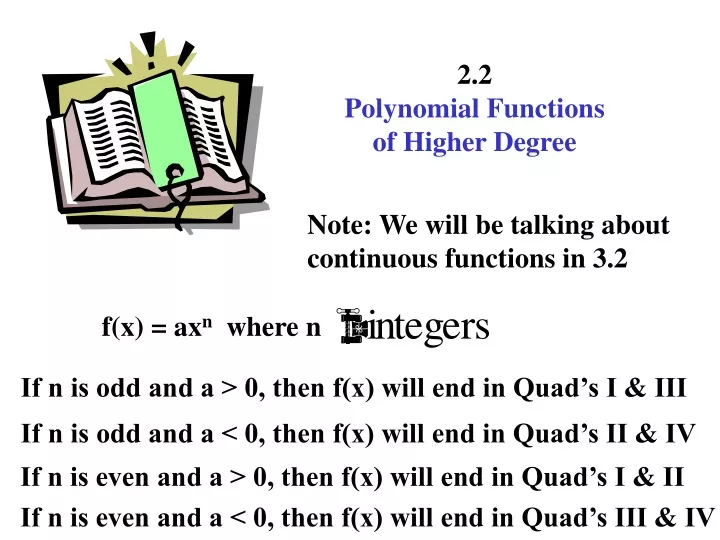 2 2 polynomial functions of higher degree