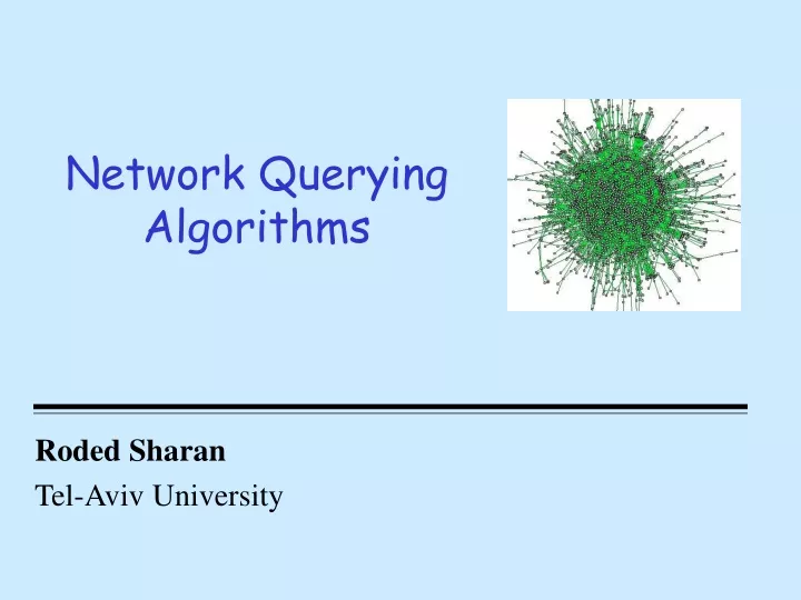 network querying algorithms