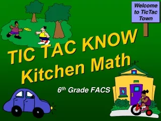 TIC TAC KNOW Kitchen Math