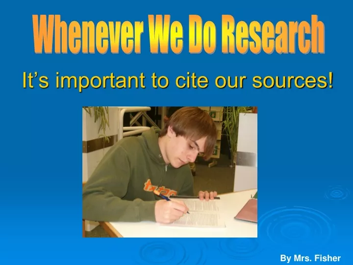 whenever we do research