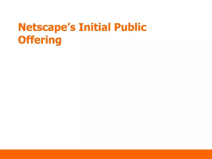 netscape s initial public offering