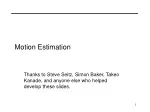 Motion Estimation: Optical Flow Analysis - slide 1