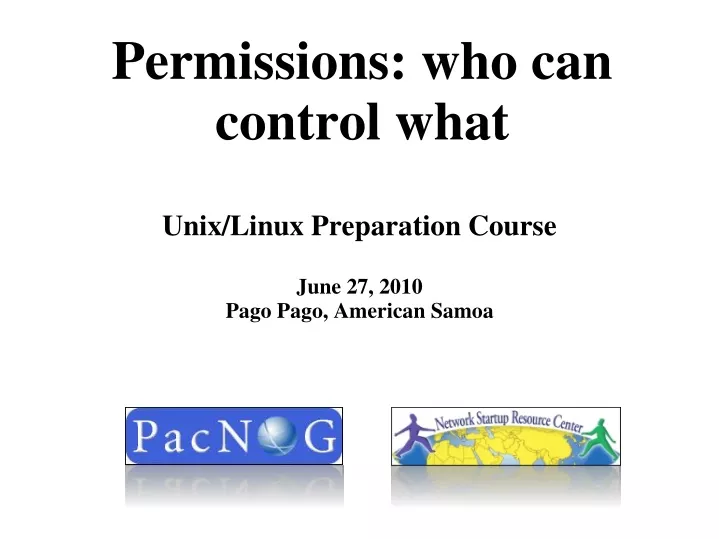 unix linux preparation course june 27 2010 pago pago american samoa