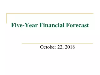 Five-Year Financial Forecast