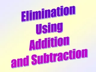 elimination using addition and subtraction