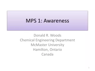 MPS 1: Awareness