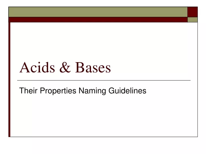 acids bases