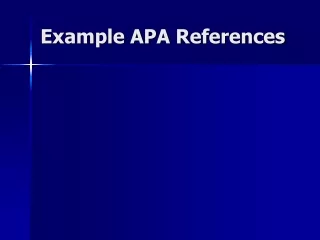 Example APA References