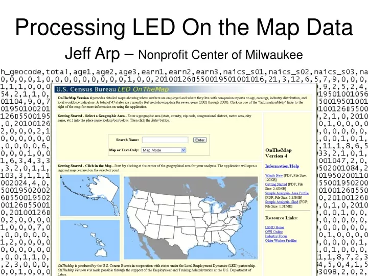 processing led on the map data