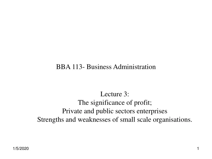 bba 113 business administration