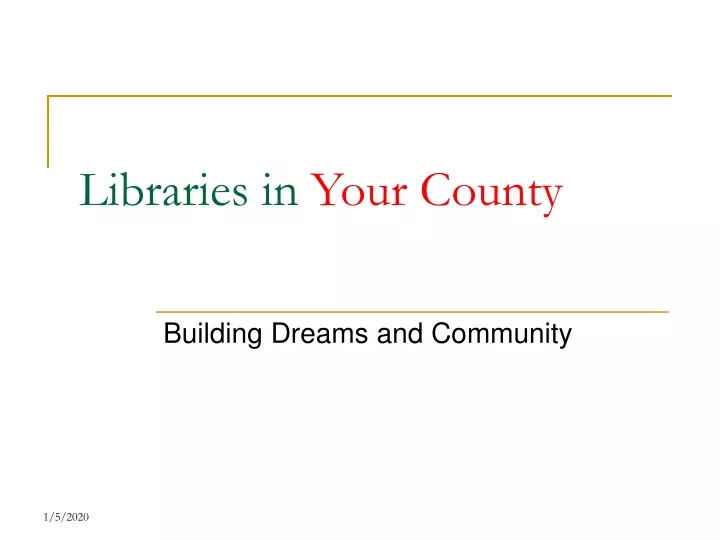 libraries in your county