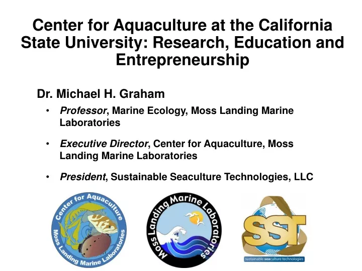center for aquaculture at the california state