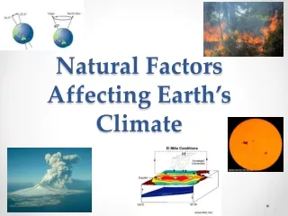 Natural Factors Affecting Earth’s Climate