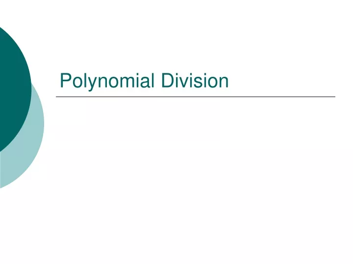 polynomial division