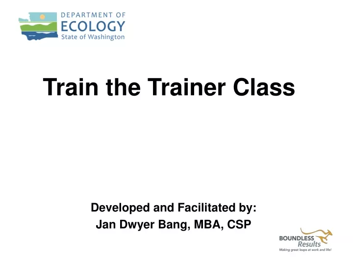 train the trainer class