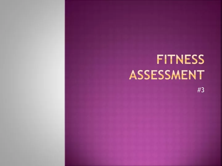 fitness assessment