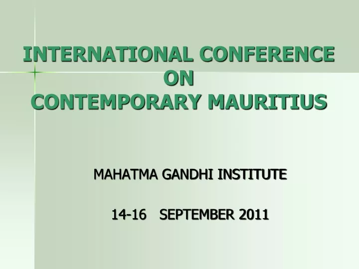 international conference on contemporary mauritius