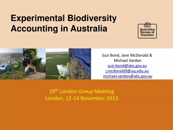 experimental biodiversity accounting in australia