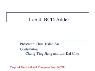 Lab 4. BCD Adder