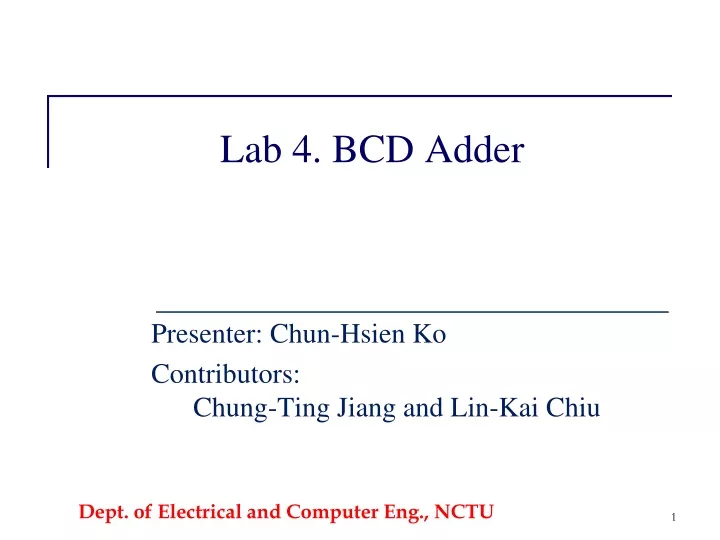lab 4 bcd adder