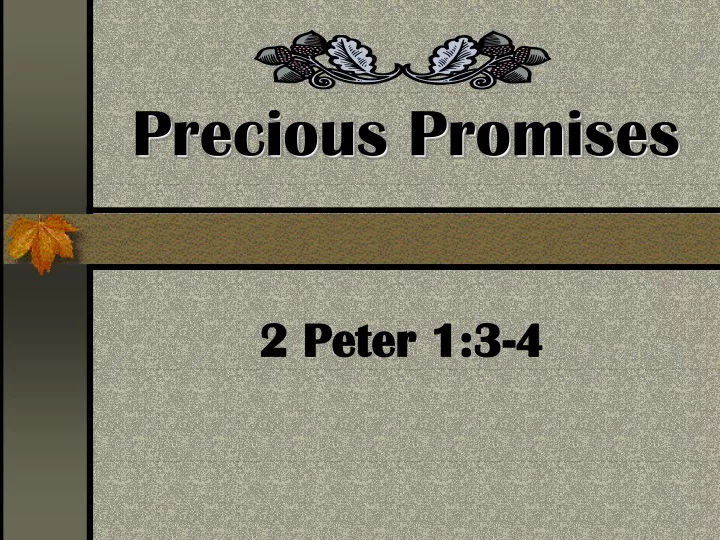 precious promises