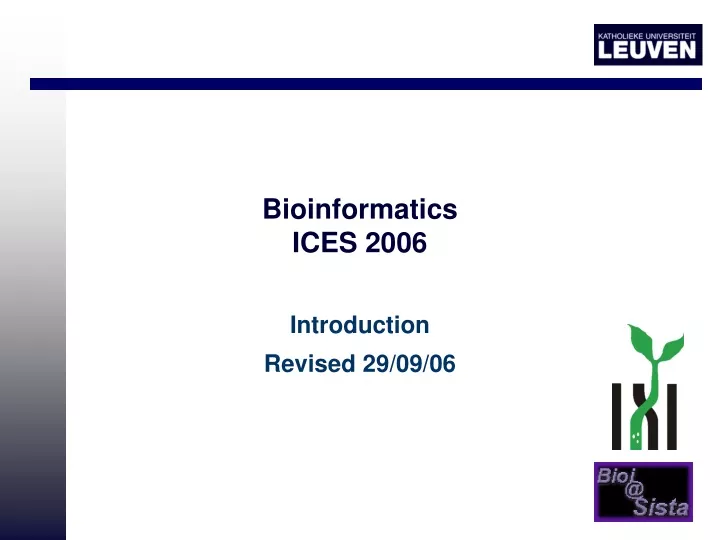 bioinformatics ices 2006