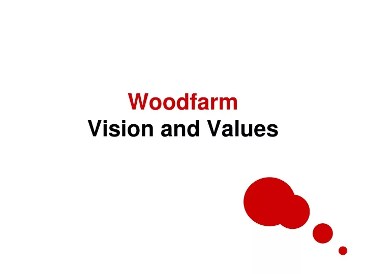woodfarm vision and values