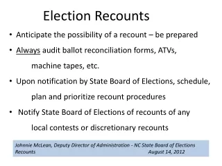 Election Recounts